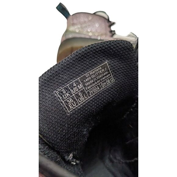 Dr Martens Combat Boots 1460‎ Glitter J EU 36 USM4 USL5 - Picture 3 of 8